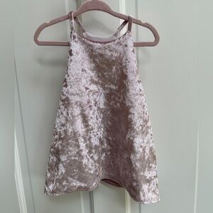 Cheryl Kids Creations 3T/4T Small Faux Velvet Pink Shimmery Sleeveless Top Blous